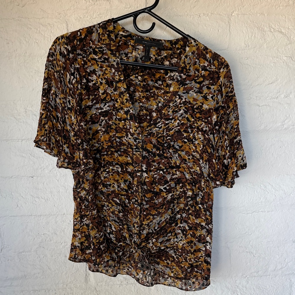 BCBG MaxAzria Small Women's Multicolor Printed Top